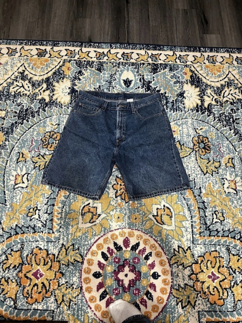 Levi's 550 Relaxed Fit Denim Shorts Relaxed Fit Denim Jean Shorts Blue Waist 34
